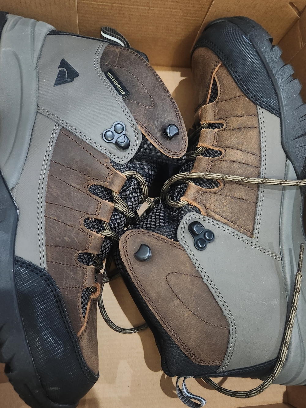 Ozark Trail Brown and Tan Men's Hiking Boots